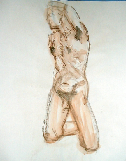 Homme à genoux